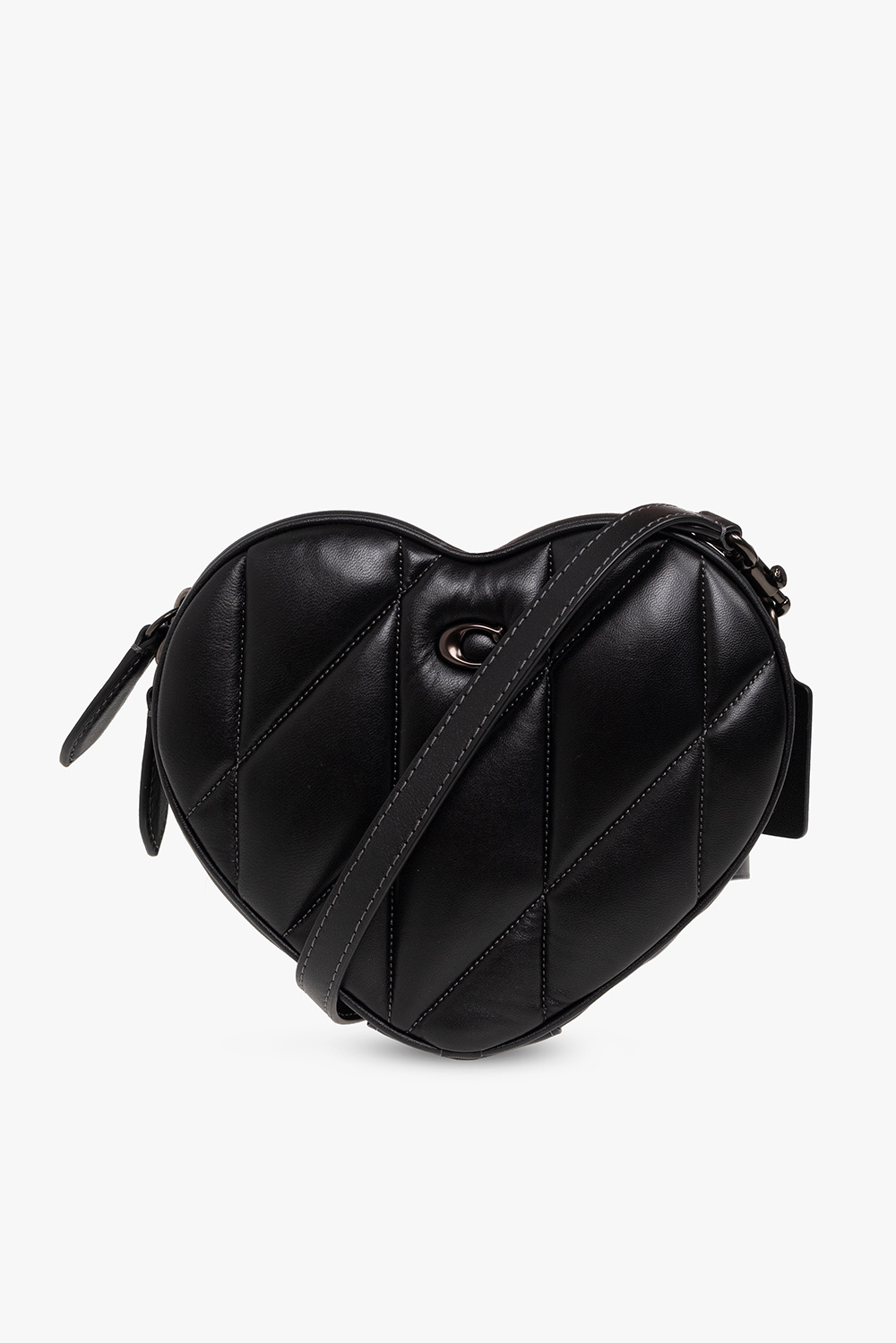 Black Heart quilted shoulder bag Coach Vitkac GB